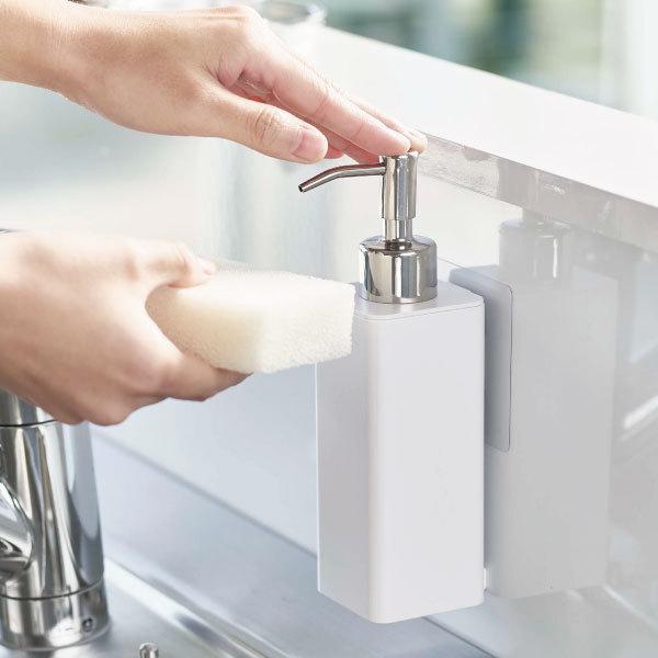 ソープディスペンサー 壁掛け キッチン おしゃれ 食器用洗剤 ハンドソープ 詰め替え ボトル 山崎実業 フィルムフックキッチンディスペンサー タワー Tower 074a 476 ママチー 通販 Yahoo ショッピング