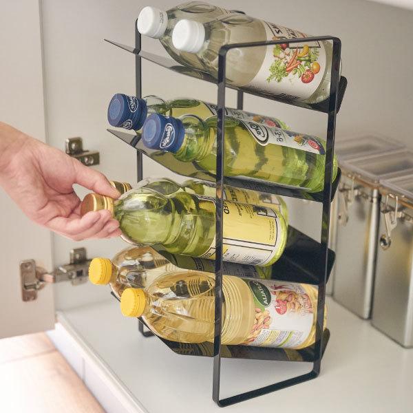 tower ボトルラック キッチンラック ボトル収納棚 斜め 酒 おしゃれ