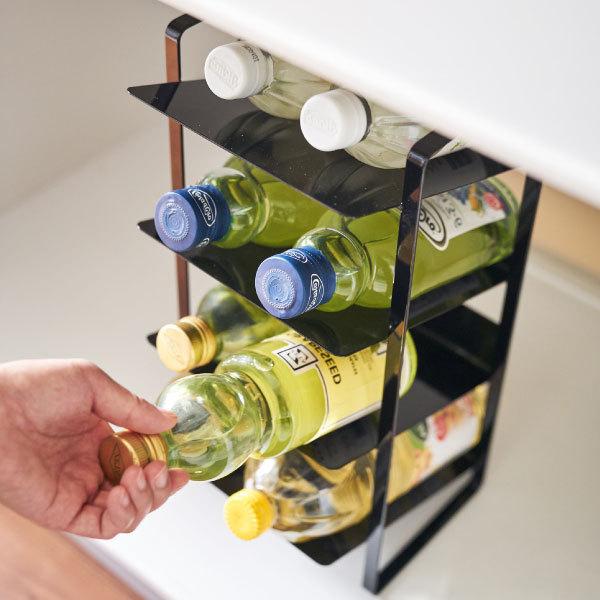 tower ボトルラック キッチンラック ボトル収納棚 斜め 酒 おしゃれ