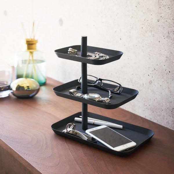 tower アクセサリートレイ おしゃれ 3段 スリム 小物入れ スマホ 時計
