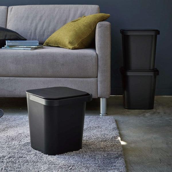 tower バケツ おしゃれ 四角 蓋付き 角型 ハンドル付き 収納ボックス