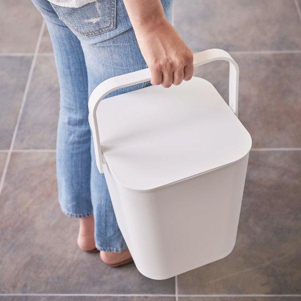 tower バケツ おしゃれ 四角 蓋付き 角型 ハンドル付き 収納ボックス