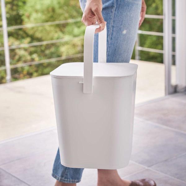 tower バケツ おしゃれ 四角 蓋付き 角型 ハンドル付き 収納ボックス