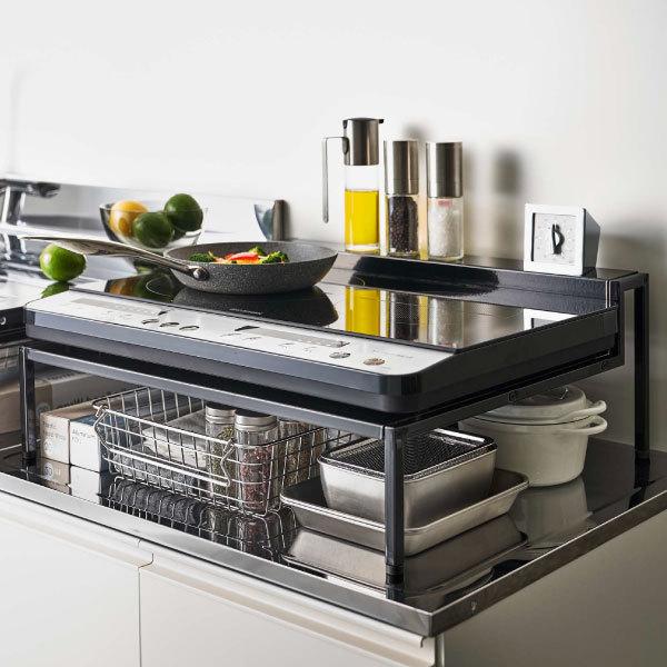 tower キッチンラック IHヒーター 卓上2口 おしゃれ 調味料ラック