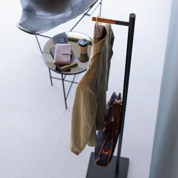 コートハンガー スリム 省スペース おしゃれ 収納スタンド コート掛け モノトーン 上着掛け 山崎実業 エントランスコートハンガー タワー tower