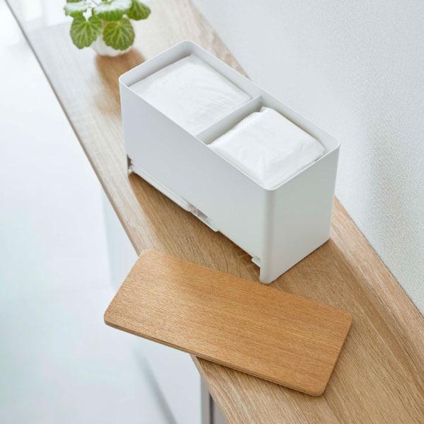 RIN（山崎実業） 収納ケース 北欧 おしゃれ 蓋付き ナプキン 生理用品
