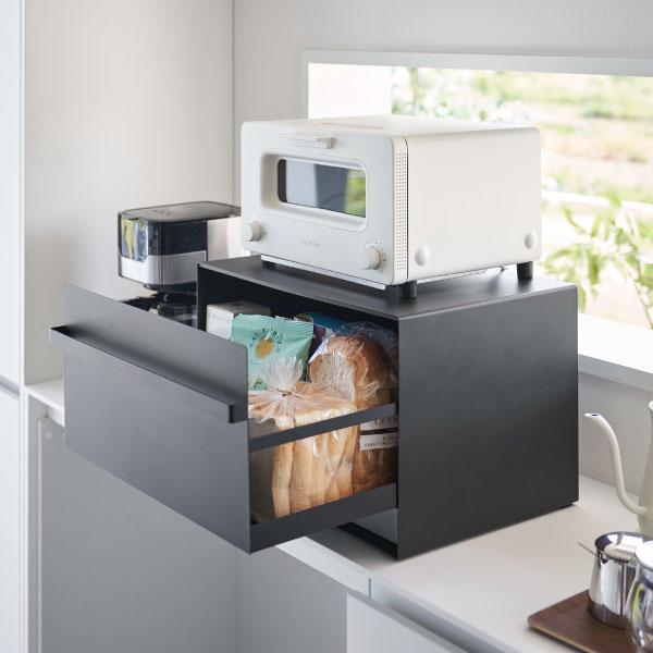 tower ブレッドケース おしゃれ パン収納 コンパクト 大容量 黒 タワー