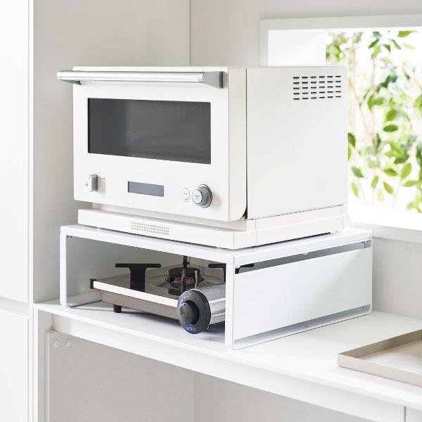 tower レンジラック キッチンラック おしゃれ 電子レンジ台 幅50cm