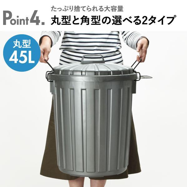 ゴミ箱 おしゃれ 分別 屋外 ダストボックス ふた付き 大容量 45