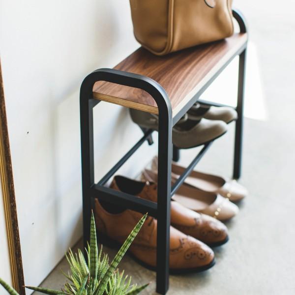 tower シューズラック 玄関ベンチ 靴箱 収納 おしゃれ スリム 手すり