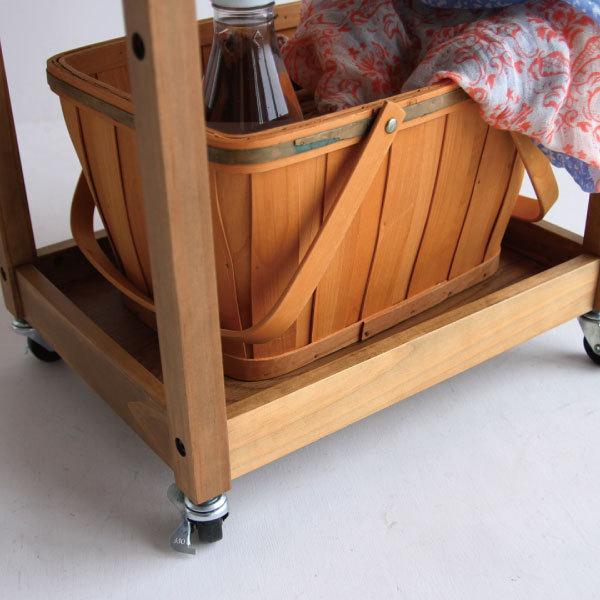 ICHIBA（市場） キッチンワゴン おしゃれ 木製 キャスター付き