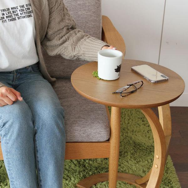 ICHIBA サイドテーブル 木製 おしゃれ 北欧 コンパクト スリム