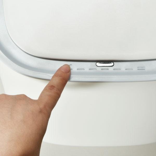 ゴミ箱 おしゃれ スリム リビング用 蓋付き ダストボックス 自動開閉 生ゴミ 正規販売店 EKO モランディ プラスチックセンサービン 12L ホワイト