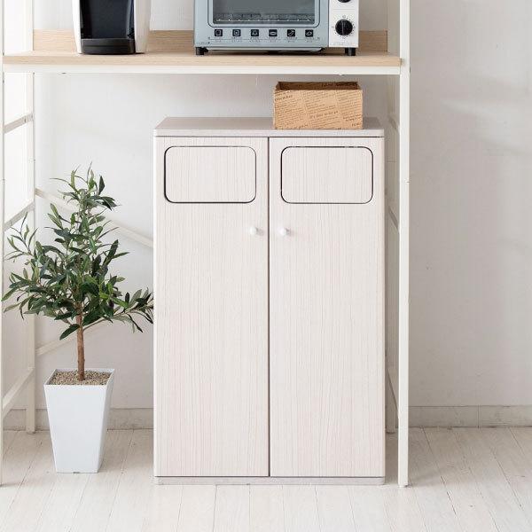 ゴミ箱 おしゃれ 45リットル 北欧 2分別 プッシュ式 木製 木目調 dショッピング |ゴミ箱 45L Empro ふた付き 木目調 （ ごみ箱 45