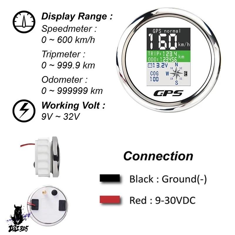 【互換品】 85mm GPSアンテナスピードメーター 防水スクリーン ボート ヨット 歩数計 トラベルカウンター 電圧計 - 社外製 |  | 04