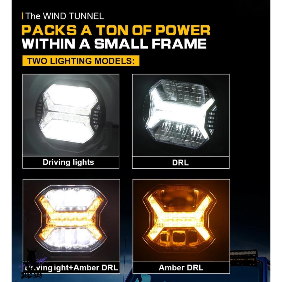 【互換品】 LEDライトバー 12v 24v 6000k drl SUV atv モデル 白 バーガンヘッドライト オフロードスポットワークライト 車 社外製 |  | 05