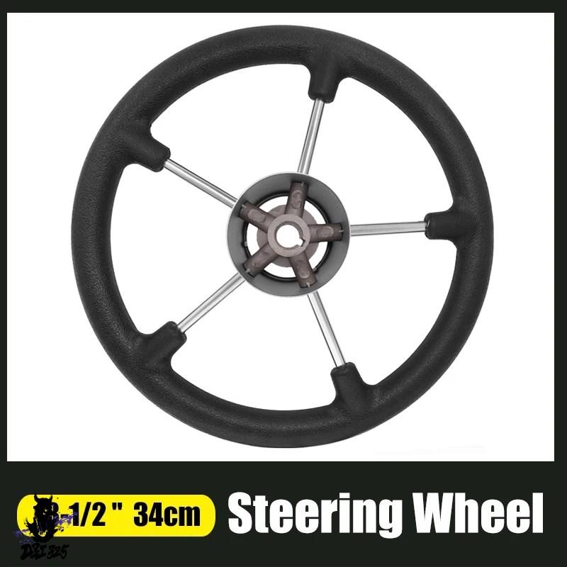 【互換品】 ブラックフォームグリップマリンステアリングホイール13-1 2インチ ステンレス ヨットボートアクセサリー 社外製 |  | 07