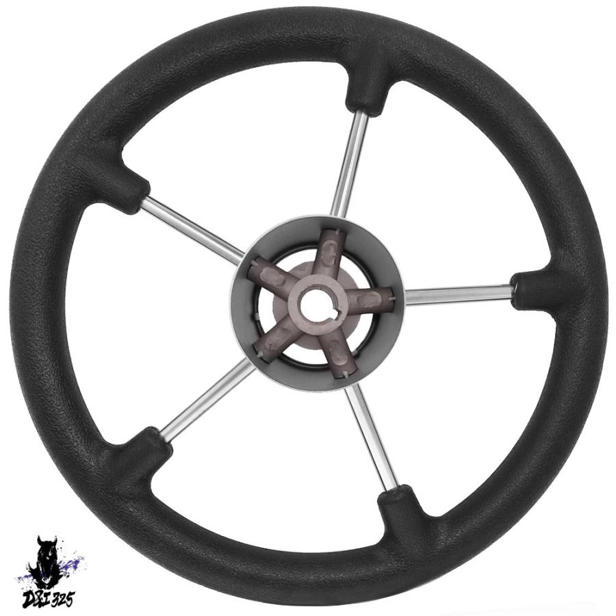 【互換品】 ブラックフォームグリップマリンステアリングホイール13-1 2インチ ステンレス ヨットボートアクセサリー 社外製 |  | 09