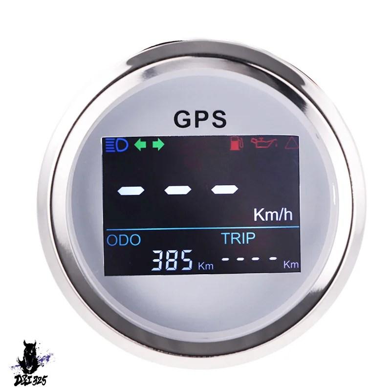 【互換品】 52mmデジタルGPSスピードメーター 999 mph h 走行距離計 液晶ディスプレイ - バイク ボート用 社外製 |  | 05