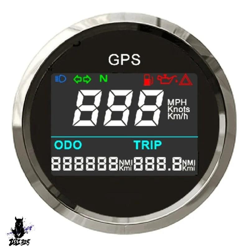 【互換品】 52mmデジタルGPSスピードメーター 999 mph h 走行距離計 液晶ディスプレイ - バイク ボート用 社外製 |  | 07