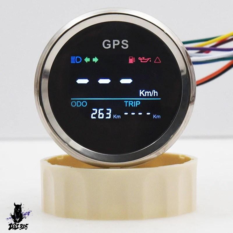 【互換品】 52mmデジタルGPSスピードメーター 999 mph h 走行距離計 液晶ディスプレイ - バイク ボート用 社外製 |  | 08