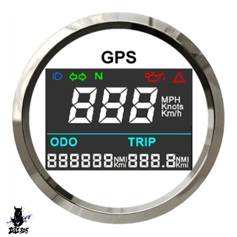 【互換品】 52mmデジタルGPSスピードメーター 999 mph h 走行距離計 液晶ディスプレイ - バイク ボート用 社外製 |  | 10