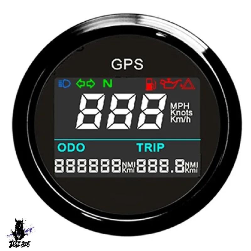 【互換品】 52mmデジタルGPSスピードメーター 999 mph h 走行距離計 液晶ディスプレイ - バイク ボート用 社外製 |  | 12