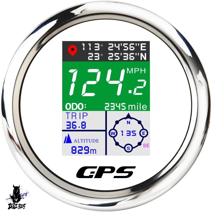 【互換品】 COGデジタルスピードメーター 85mm TFT画面 GPS防水 ツーリング用 車・モーターボート・船舶用エンジン - 社外製 |  | 25