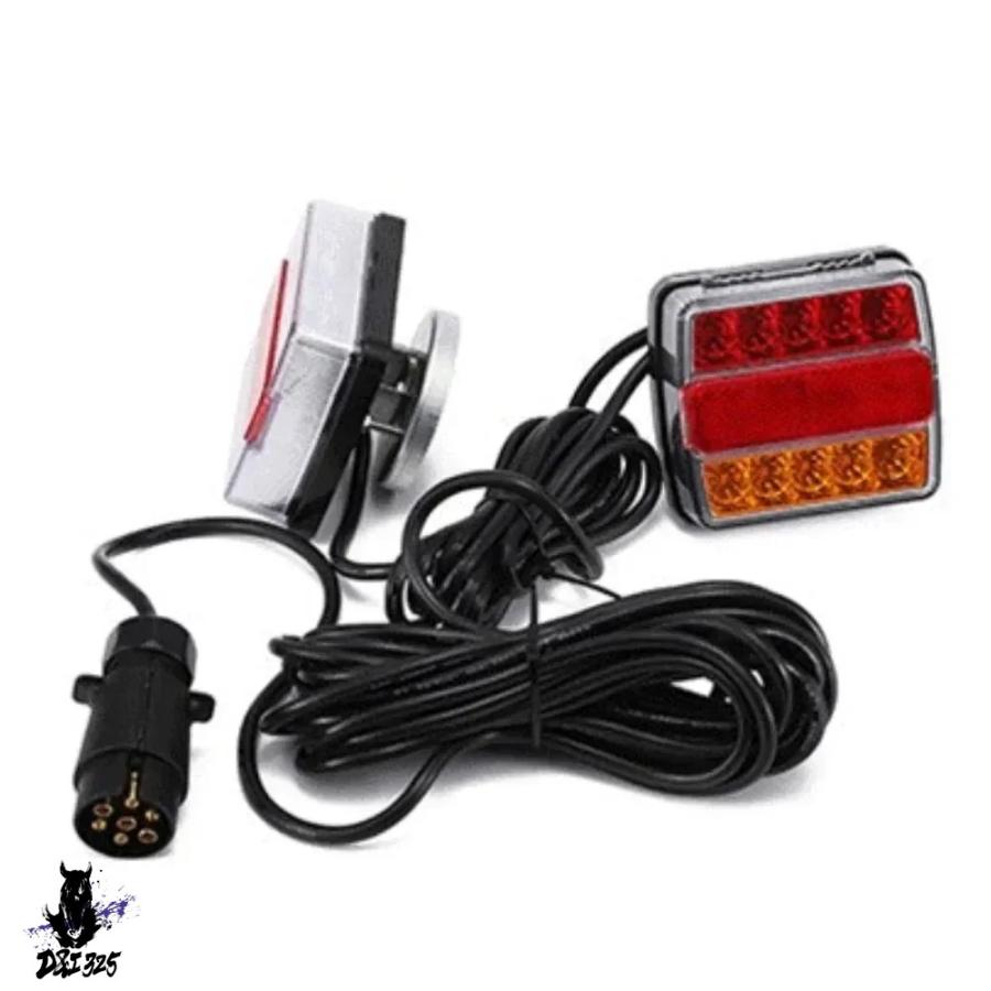 【互換品】 12v磁気LEDトラックテールライト ナンバープレートライト 警告ブレーキランプ 信号灯 - 2個セット - トレーラー キャラバン キャッパー ATV ボート |  | 03