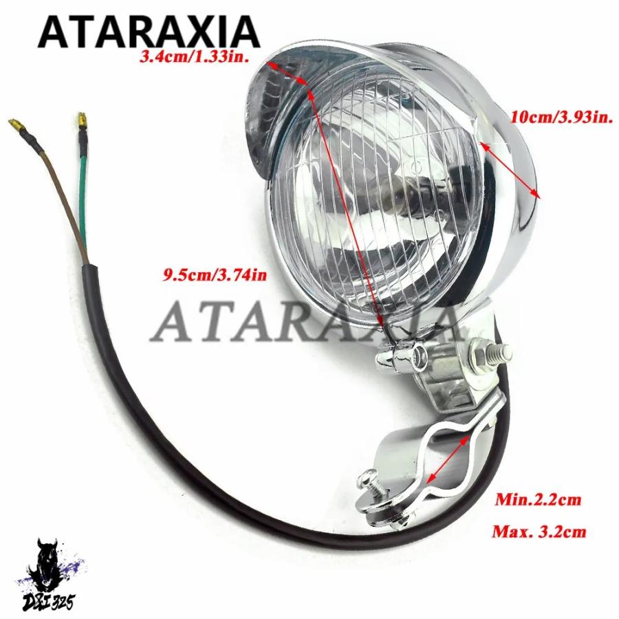 互換品】 マウントブラケット付きレトロバイクフォグライト DSP 汎用