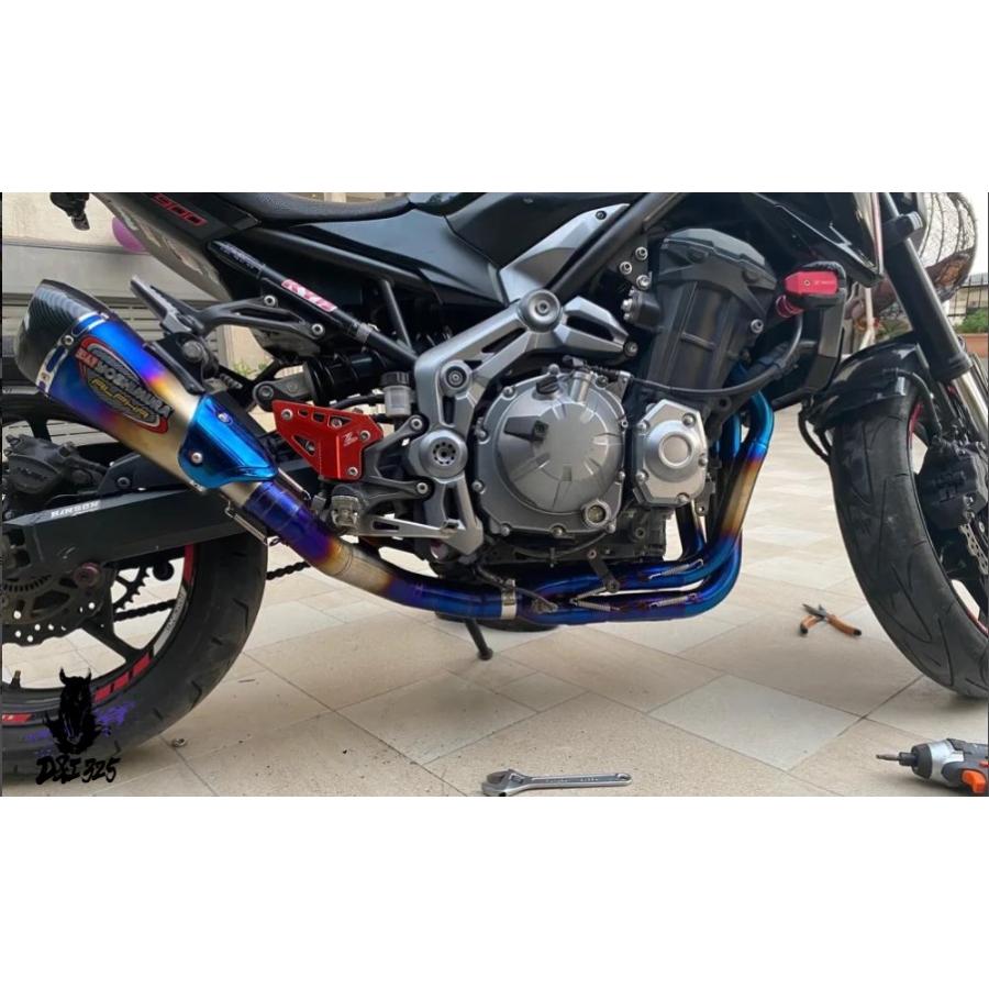 【互換品】 カワサキ Z900 Z900 A2 Z900E 2017-2022用 チタン合金フルバイクエキゾーストシステム スリップオン止め 社外製_8