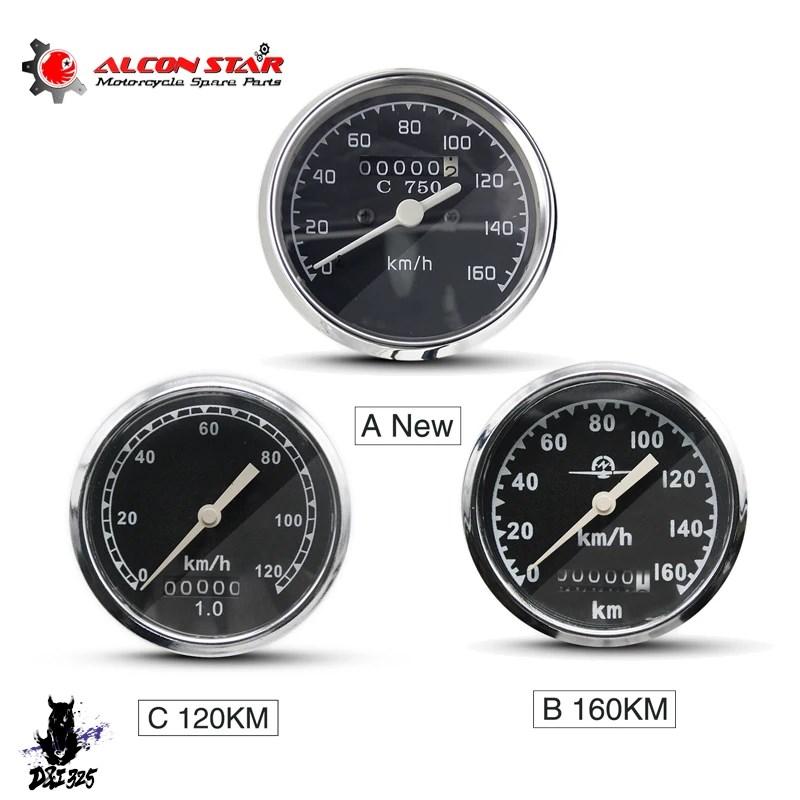 互換品】 BMW Alconstar-レトロラウンドバイク スピードメーター