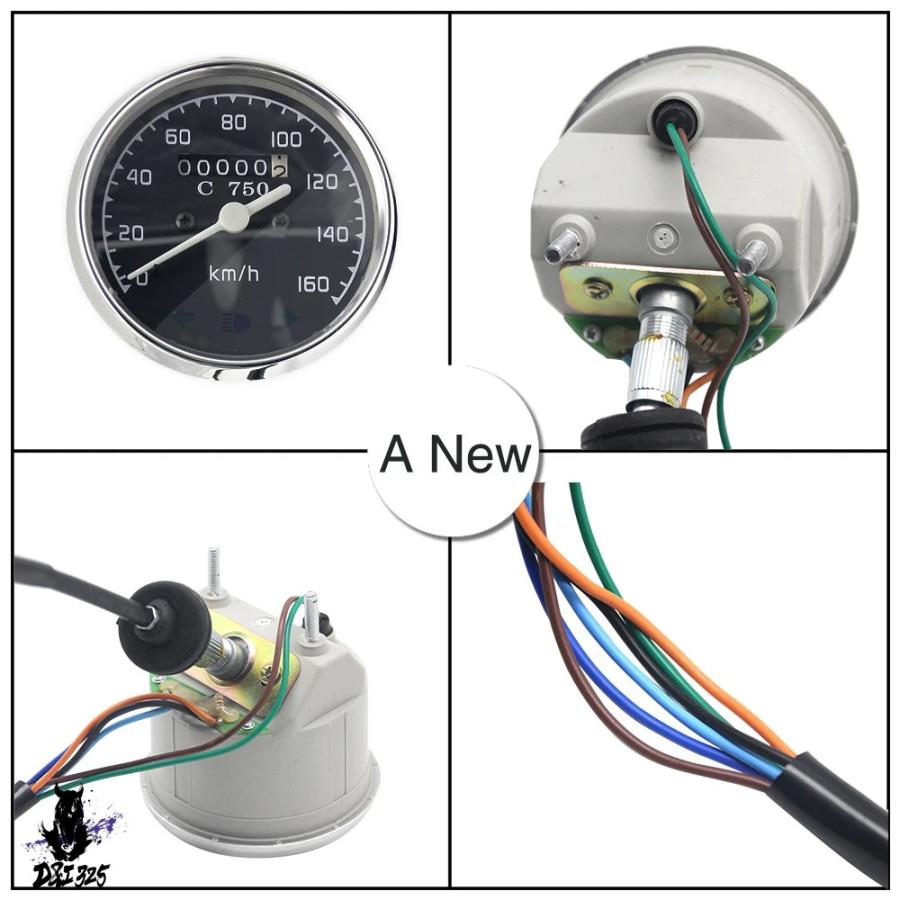 互換品】 BMW Alconstar-レトロラウンドバイク スピードメーター