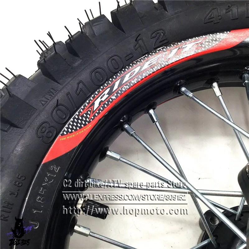 互換品】 Kayo Apollo ダートpitバイク用 80 100-12タイヤ 1.85 × 12