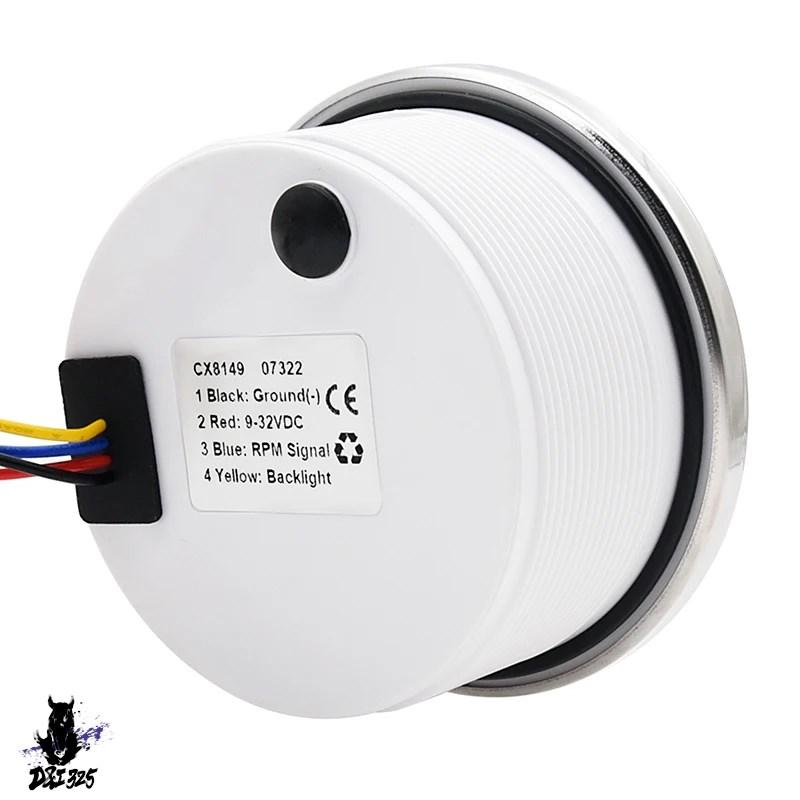 【互換品】 LCDデジタル計 rpm 110mm 6000 rpm 7色 バックライトタコメーター マリンボート 社外製_5