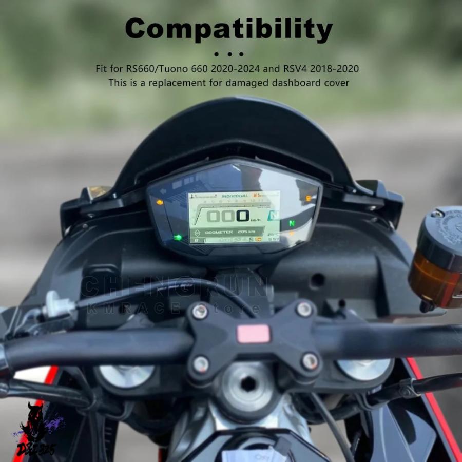【互換品】 Aprilia RS 660 Tuono 660 RSV4 と Vespa GTS 300 Super Tech のABSプラスチック製ダッシュボードカバーとスピードメーター 社外製_3