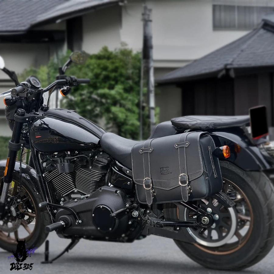 【互換品】 ホンダCMXレブル500 250 300用 パンサー防水PUレザーツールバッグ20L サイドサドルバッグレトロバイクバッグ 社外製_1