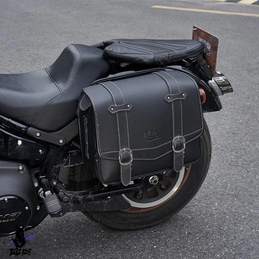 【互換品】 ホンダCMXレブル500 250 300用 パンサー防水PUレザーツールバッグ20L サイドサドルバッグレトロバイクバッグ 社外製_5