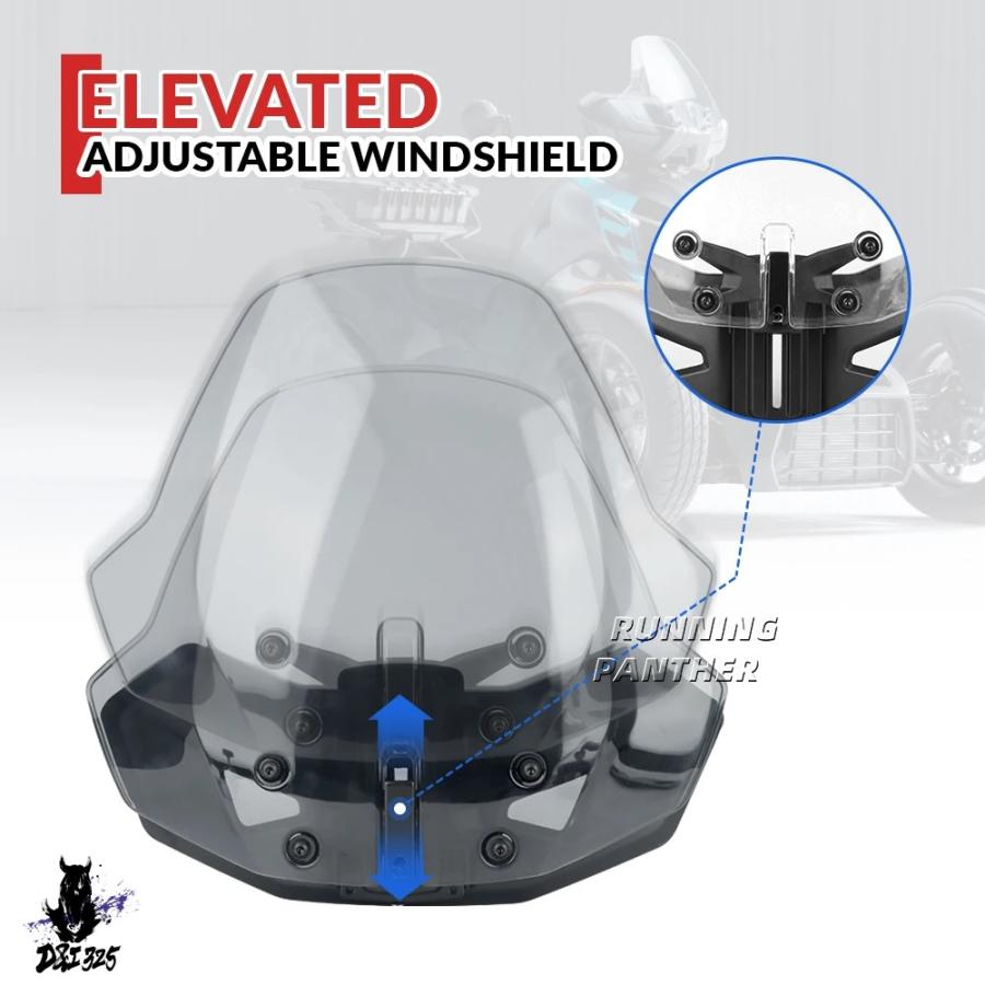 【互換品】 Can-am Ryker 600 900 スポーツ ラリーエディション 900 ace 2019-2023 フロントガラス ウインディアンブレーカー 社外製_4