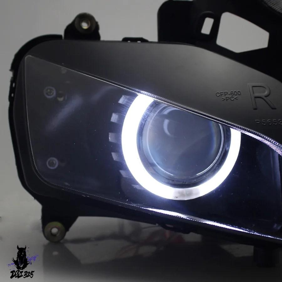 【互換品】 取付済ヘッドランプ エンジェルアイバイクヘッドライト ホンダcbr1000rr 2004 2005 2006 2007 社外製_4