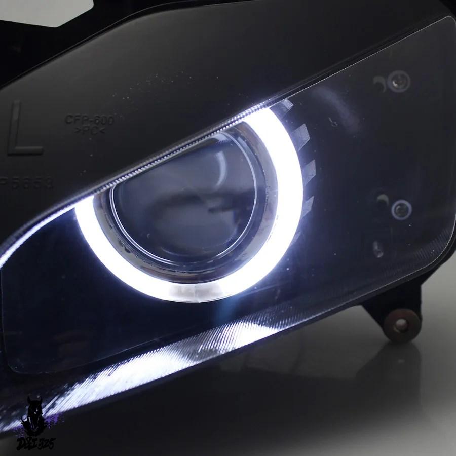 【互換品】 取付済ヘッドランプ エンジェルアイバイクヘッドライト ホンダcbr1000rr 2004 2005 2006 2007 社外製_5