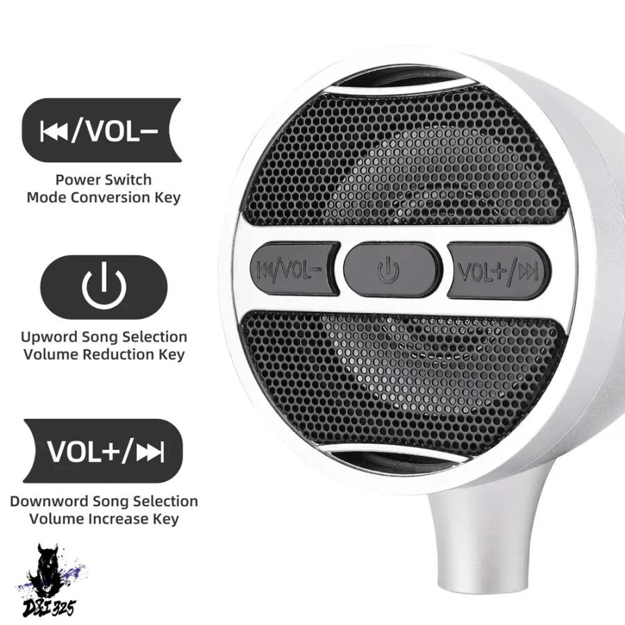 互換品】 mt473 7 8-1.25 ハンドルバー用 防水バイクBluetooth