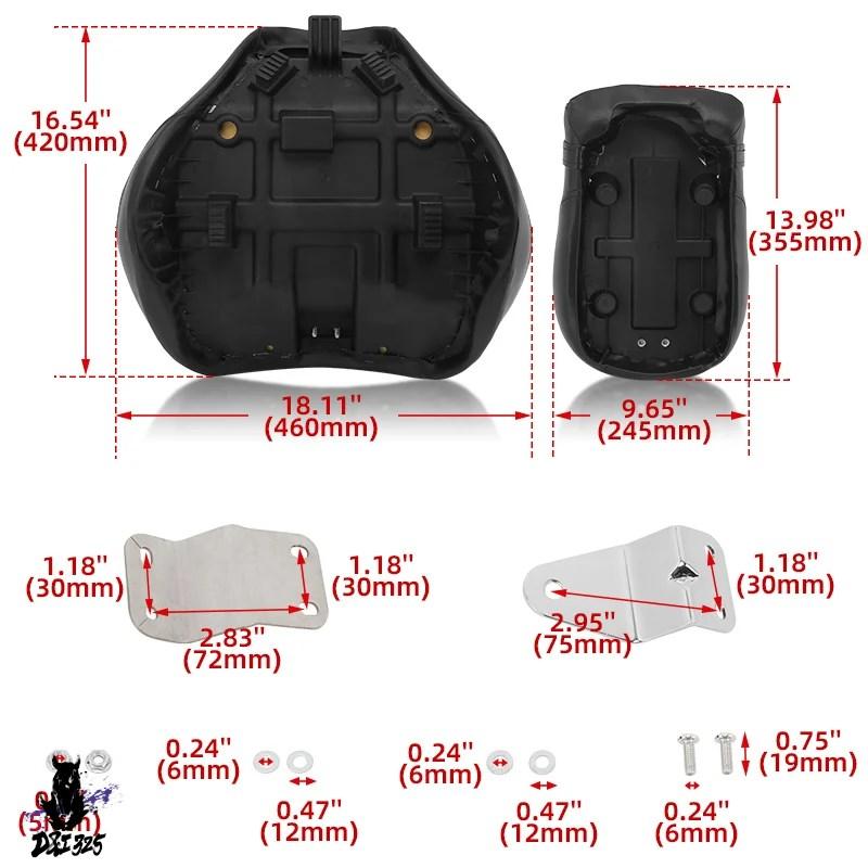【互換品】 スズキ ブルバード C50 2004-2013 イントルーダー ヴォルシア VL 400 800 2001-2004 バイクフロントリアパッド席ドライバクッション 社外製の画像