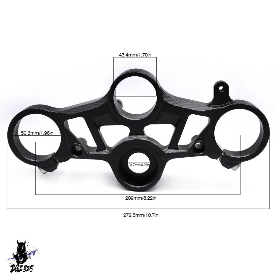 【互換品】 YZF-R7用のアルミニウム製上部トリプルツリーとブリッジアクセサリ ヤマハパーツ 2021-2024 社外製の画像