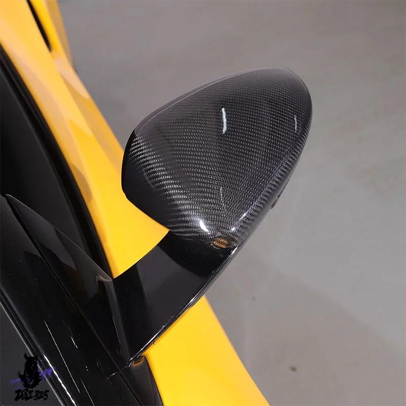 互換品】 Lotus Emira 2021-2023用 カーボン製バックミラーカバー保護