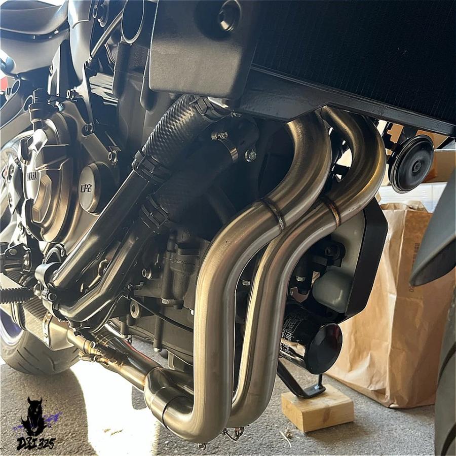 【互換品】 ヤマハ FZ-07 MT-07 GTトレーサー700 2014-2023用の二輪車用エキゾーストサイレンサー及びフロントパイプ7 社外製_4