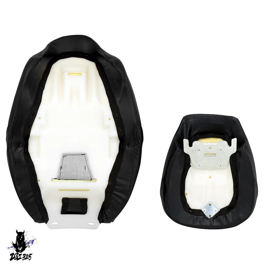 【互換品】 ハーレーツーリングクラシックcvoストリートグライド2009-2023用オートバイ用助手席バックシート2ピースブラック 社外製