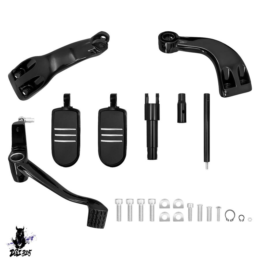 【互換品】 ハーレースポーツスターXL883用モーターサイクルミッドコントロールキットおよびフットレストセット 社外製