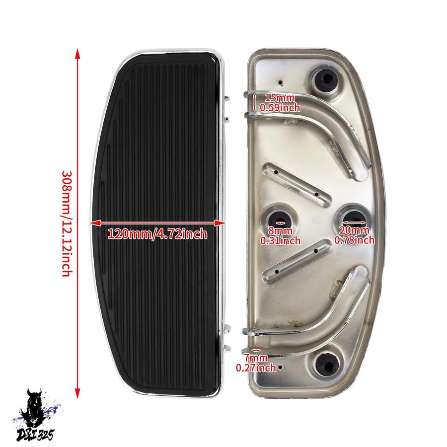 【互換品】 Harley-Davidson Road King Electra Glide Softail FLHR フットボード・フットペグセット 社外製_5