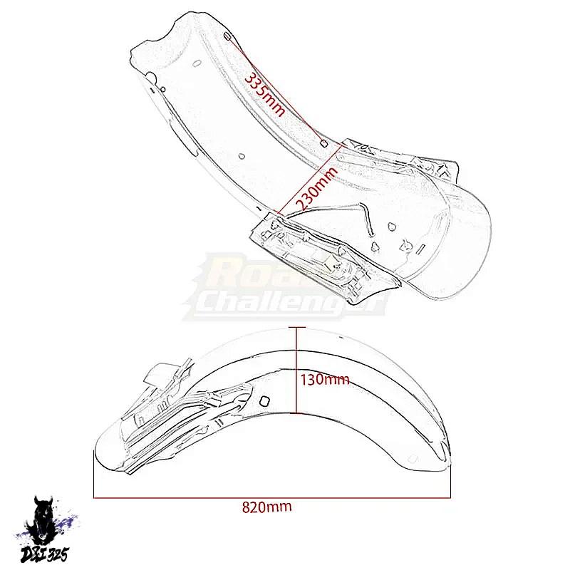 【互換品】 Harley Touring Electra Glide 2014-2023 LED Rear Fender, CVO Style Tail Light System, Street Glide Bars 社外製の画像